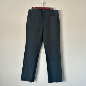 Lauren Ralph Lauren Adelle Pants Charcoal Grey Straight Leg Work Trousers Womens